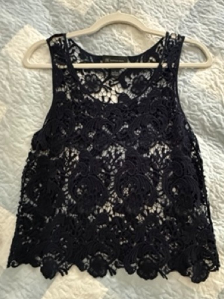 Lace Top-Navy Small